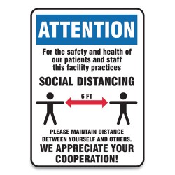 SIGN,SOCIAL DISTANCE 14X1 SIGN,SOCIAL DISTANCE 14X1