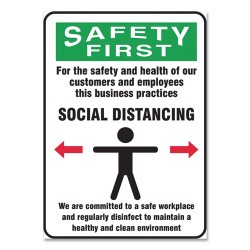 SIGN,SOCIAL DISTANCE 14X1 SIGN,SOCIAL DISTANCE 14X1