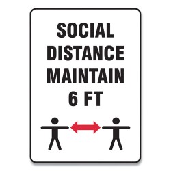 SIGN,SOCIAL DISTANCE 14X1 SIGN,SOCIAL DISTANCE 14X1