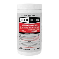Beer Clean Last Rinse Glass Sanitizer, Powder, 25 Oz Container