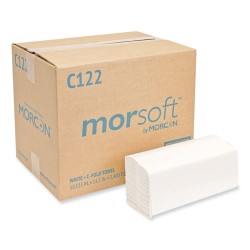 Morsoft C-Fold Paper Towels, 11 X 10.13, White, 200 Towels/pack, 12 Packs/carton, 2,400 Towels/carton