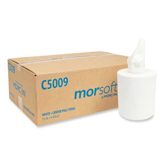 Morsoft Center-Pull Roll Towels, 2-Ply, 8" Dia., 500 Sheets/roll, 6 Rolls/carton