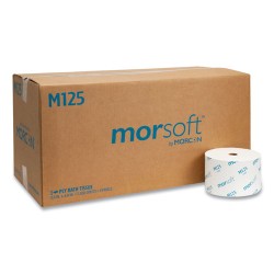Small Core Bath Tissue, Septic Safe, 1-Ply, White, 2500 Sheets/roll, 24 Rolls/carton