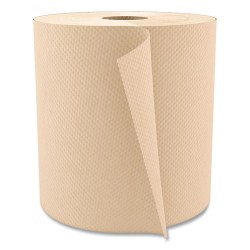 Hardwound Paper Towels, Nonperforated 1-Ply Natural, 800 Ft, 6 Rolls/carton