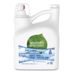 Natural 2x Concentrate Liquid Laundry Detergent, Free And Clear, 99 Loads, 150oz