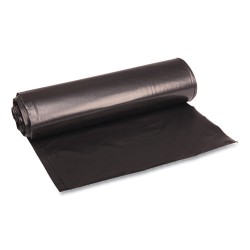 Low Density Repro Can Liners, 33 Gal, 1.2 Mil, 33" X 39", Black, 10 Bags/roll, 10 Rolls/carton