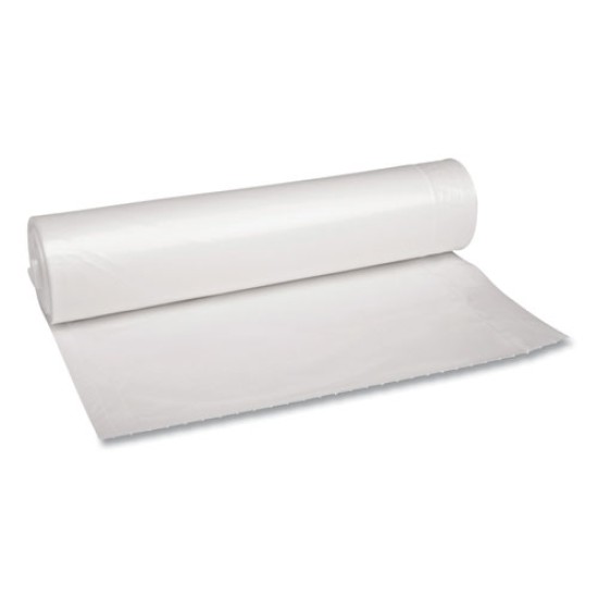Low Density Repro Can Liners, 45 Gal, 1.1 Mil, 40" X 46", Clear, 10 Bags/roll, 10 Rolls/carton