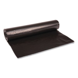 Low Density Repro Can Liners, 45 Gal, 1.2 Mil, 40" X 46", Black, 10 Bags/roll, 10 Rolls/carton