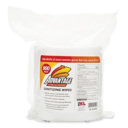 Gym Wipes Advantage, 6 X 8, White, Unscented, 900/roll, 4 Rolls/ct