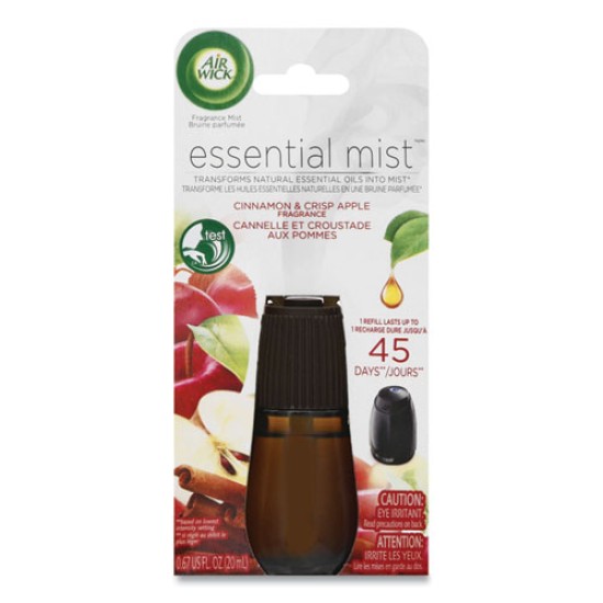 Essential Mist Refill, Cinnamon And Crisp Apple, 0.67 Oz Bottle, 6/carton