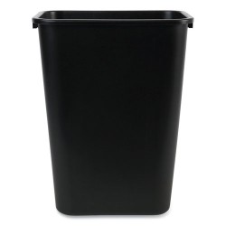 Soft-Sided Wastebasket, 41 Qt, Plastic, Black