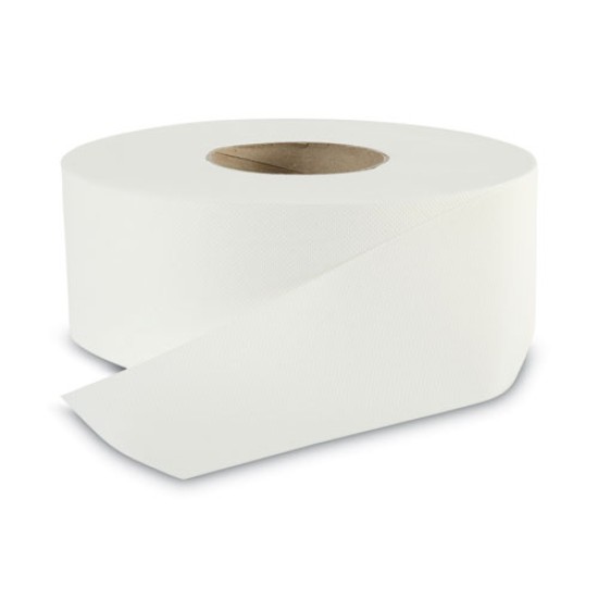 Jumbo Roll Bathroom Tissue, Septic Safe, 2-Ply, White, 3.2" X 525 Ft, 12 Rolls/carton