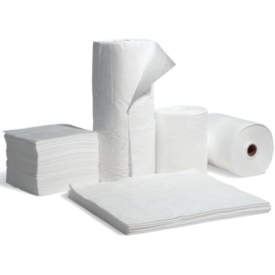 OIL ABSORBENT ROLL OIL ABSORBENT ROLL - Oil selective roll: 15?X150?Highly absorbent pads, rolls, b
