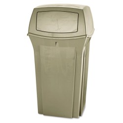 Ranger Fire-Safe Container, Square, Structural Foam, 35 Gal, Beige