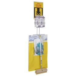 BATTERY ACID SPILL KIT BATTERY ACID SPILL KIT - AcidSafe Wall Mount Spill Station with scrub brush & BATTERY ACID SPILL KIT BATTERY ACID SPILL KIT - AcidSafe Wall Mount Spill Station with scrub brush &