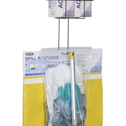 BATTERY ACID SPILL KIT BATTERY ACID SPILL KIT - AcidSafe Wall Mount Spill Station with scrub brush &