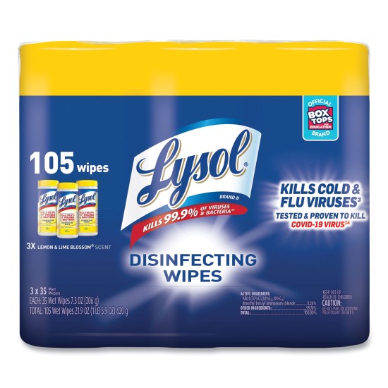 WIPES,DISINF,LL,35CT-3PK