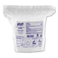 Purell Hand Sanitizing Wipes, 3-Ply, 8.25 x 14.06, Fresh Citrus Scent, White, 1,700 Wipes/Pouch, 2 Pouches/Carton Purell Hand Sanitizing Wipes, 3-Ply, 8.25 x 14.06, Fresh Citrus Scent, White, 1,700 Wipes/Pouch, 2 Pouches/Carton